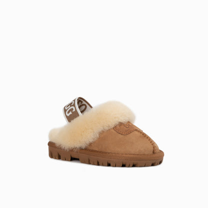 Ugg Kids Coquette  Slipper (Elastic Backstrap)( Water Resistant)