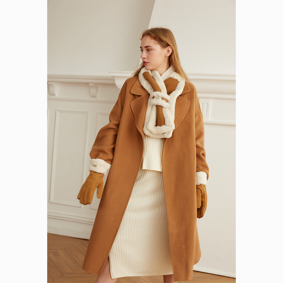 sheepskin wool scarf