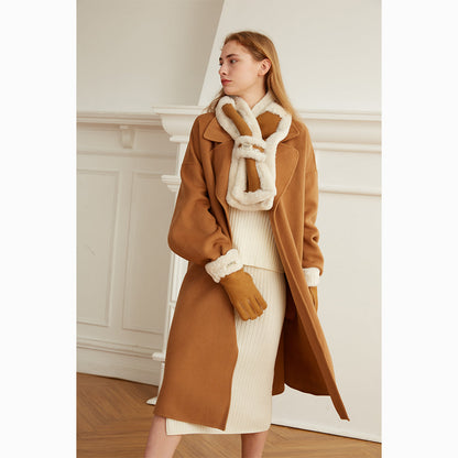 sheepskin wool scarf