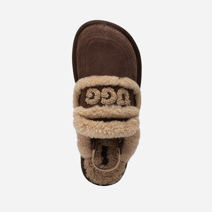 UGG Violet Matelassé Shearling Slipper (Elastic Logo, Detachable Feature)