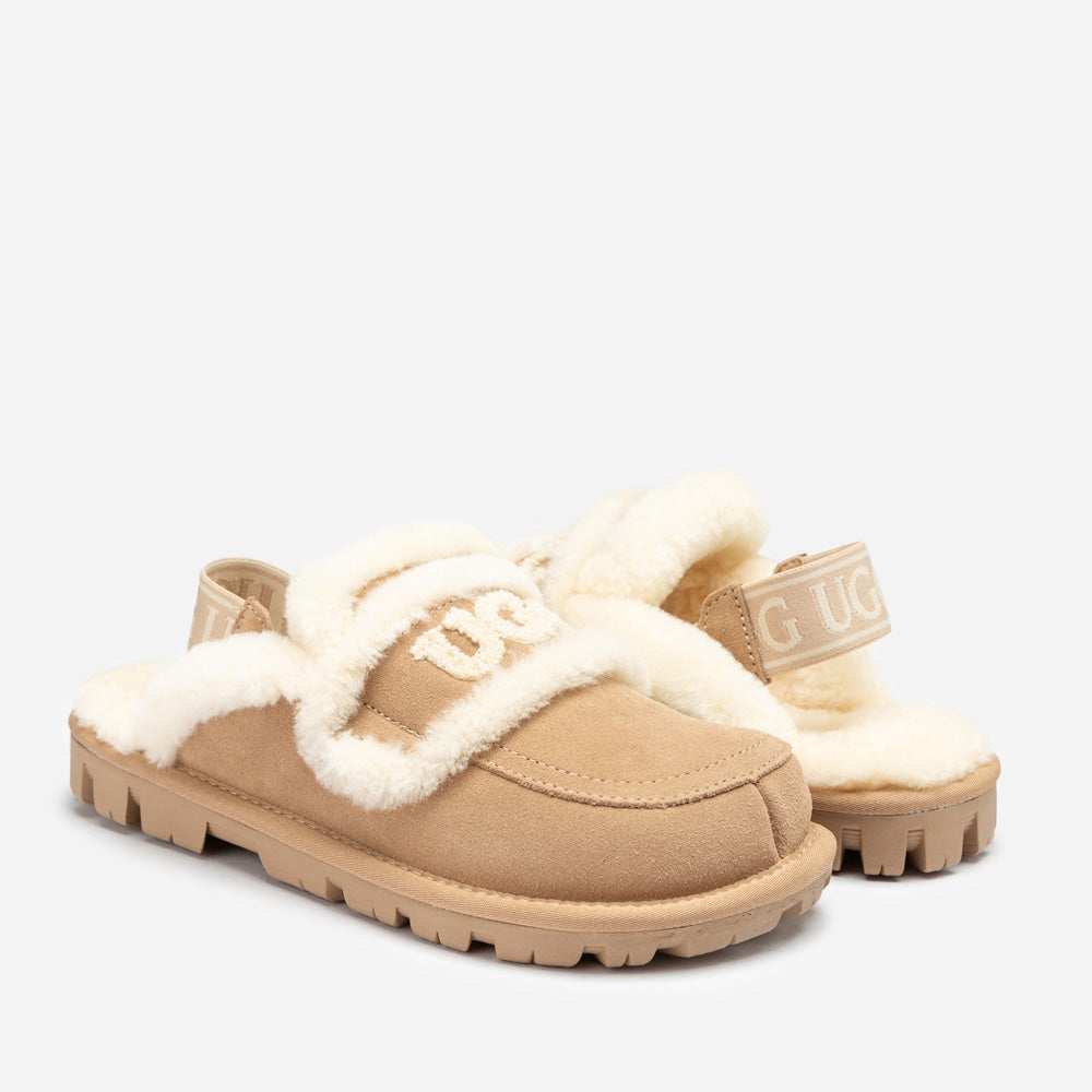 Ugg Violet Shearling Slipper (Elastic Logo) (Detachable Feature)