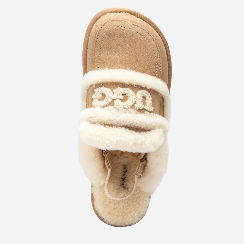Ugg Violet Shearling Slipper (Elastic Logo) (Detachable Feature)