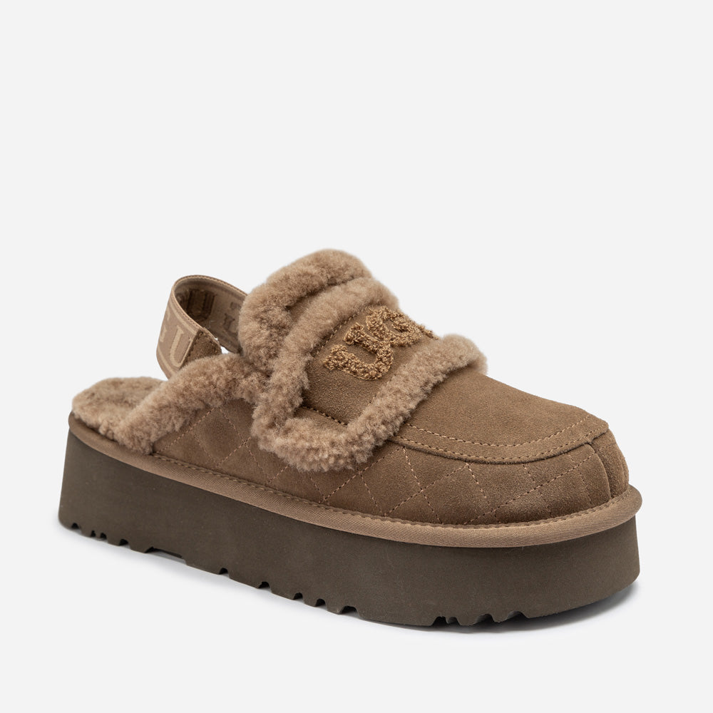 Ugg Violet Matelassé Shearling Platform Slipper (Detachable Feature)