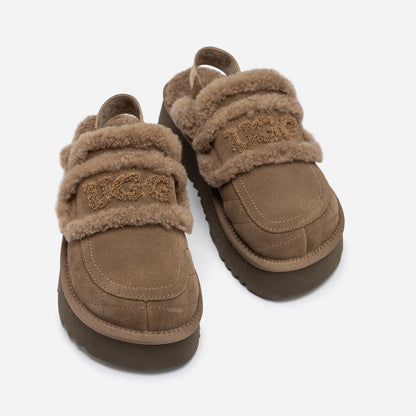 Ugg Violet Matelassé Shearling Platform Slipper (Detachable Feature)