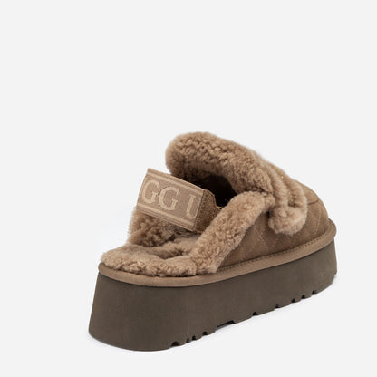 Ugg Violet Matelassé Shearling Platform Slipper (Detachable Feature)