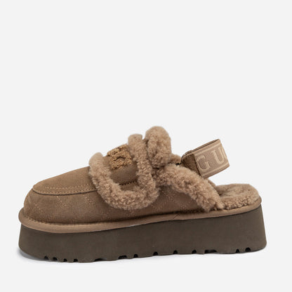 Ugg Violet Matelassé Shearling Platform Slipper (Detachable Feature)