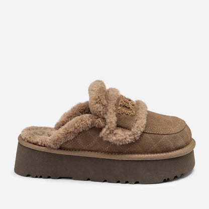 Ugg Violet Matelassé Shearling Platform Slipper (Detachable Feature)