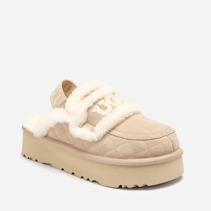 Ugg Violet Matelassé Shearling Platform Slipper (Detachable Feature)