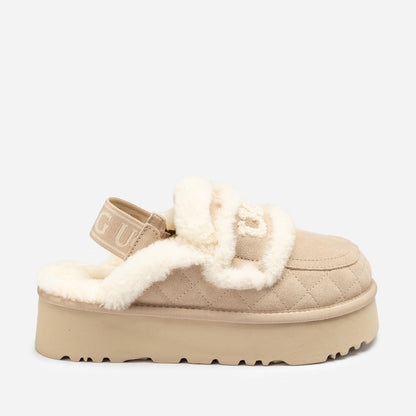 Ugg Violet Matelassé Shearling Platform Slipper (Detachable Feature)
