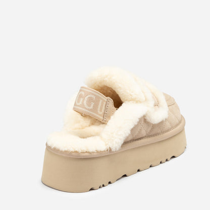 Ugg Violet Matelassé Shearling Platform Slipper (Detachable Feature)