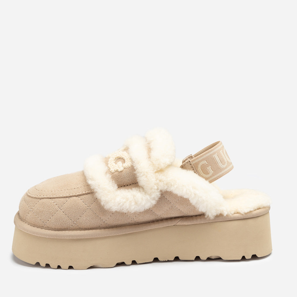 Ugg Violet Matelassé Shearling Platform Slipper (Detachable Feature)