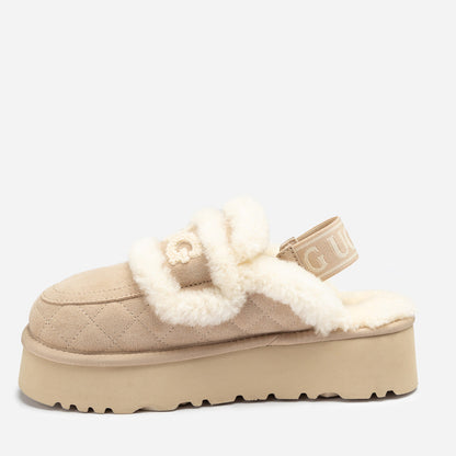 Ugg Violet Matelassé Shearling Platform Slipper (Detachable Feature)