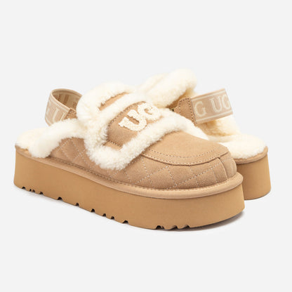 Ugg Violet Matelassé Shearling Platform Slipper (Detachable Feature)
