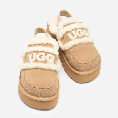 Ugg Violet Matelassé Shearling Platform Slipper (Detachable Feature)