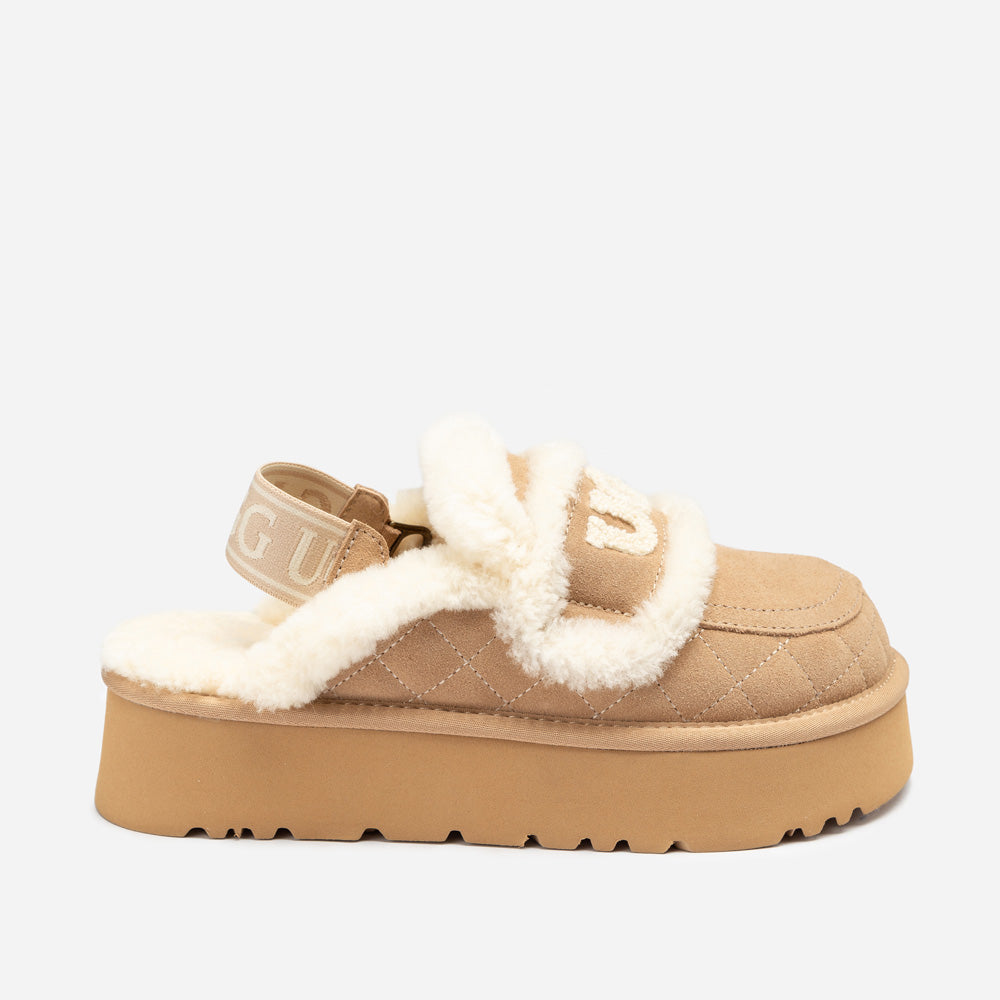 Ugg Violet Matelassé Shearling Platform Slipper (Detachable Feature)