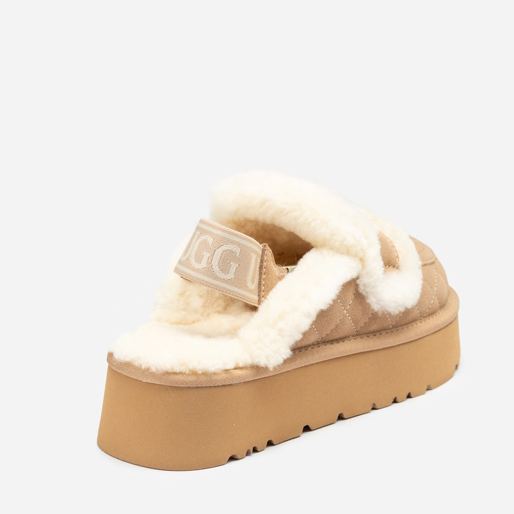 Ugg Violet Matelassé Shearling Platform Slipper (Detachable Feature)