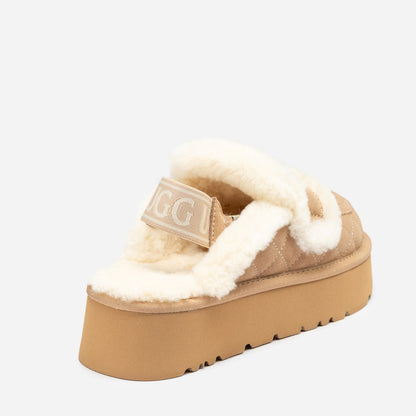 Ugg Violet Matelassé Shearling Platform Slipper (Detachable Feature)
