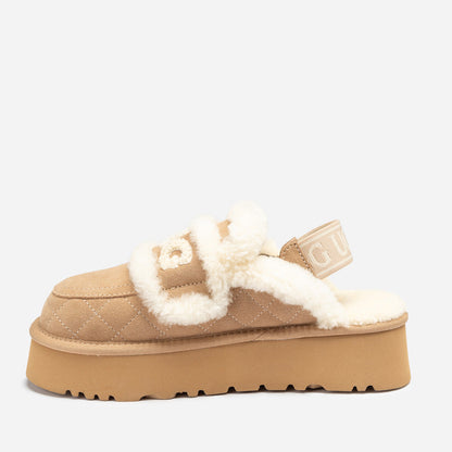 Ugg Violet Matelassé Shearling Platform Slipper (Detachable Feature)