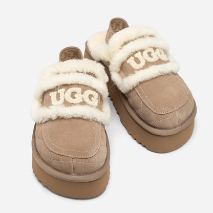 Ugg Violet Matelassé Shearling Platform Slipper (Detachable Feature)
