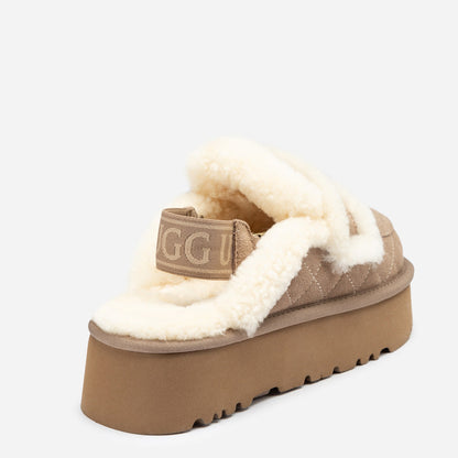Ugg Violet Matelassé Shearling Platform Slipper (Detachable Feature)