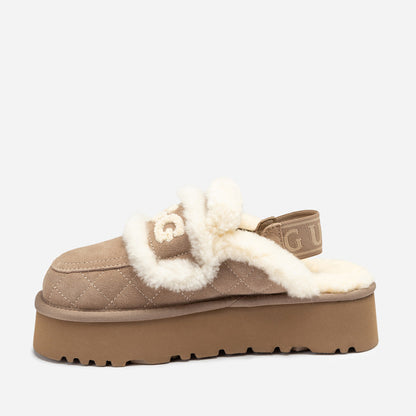 Ugg Violet Matelassé Shearling Platform Slipper (Detachable Feature)
