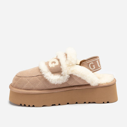 Ugg Violet Matelassé Shearling Platform Slipper (Detachable Feature)