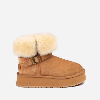 Ugg Classic Platform Buckle Mini Boots (4.5cm) (Water Resistant)