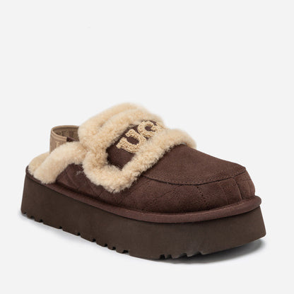 Ugg Violet Matelassé Shearling Platform Slipper (Detachable Feature)