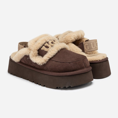 Ugg Violet Matelassé Shearling Platform Slipper (Detachable Feature)