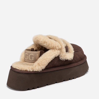 Ugg Violet Matelassé Shearling Platform Slipper (Detachable Feature)