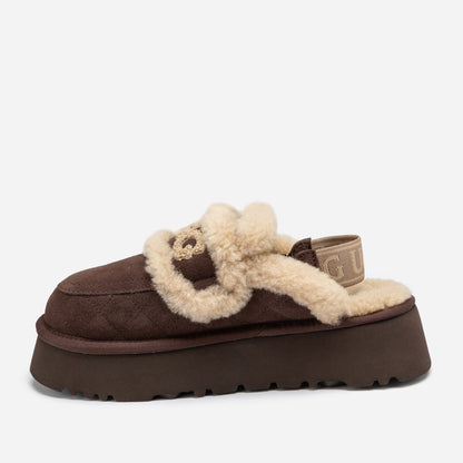 Ugg Violet Matelassé Shearling Platform Slipper (Detachable Feature)