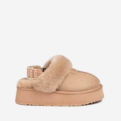Ugg Coquette Platform Slipper (Elastic Logo & Wool Strap) (Detachable Feature)