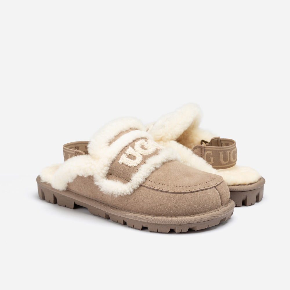 Ugg Violet Shearling Slipper (Elastic Logo) (Detachable Feature)