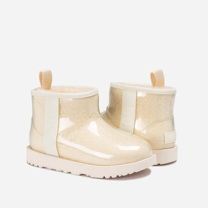 Ugg Classic Kids Clear Mini Boots (Waterproof) (Glow In Dark Logo)