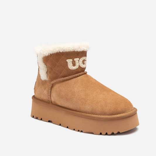Ugg Bondi Matelasse Platform Shearling Mini Boot