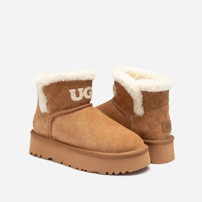 Ugg Bondi Matelasse Platform Shearling Mini Boot