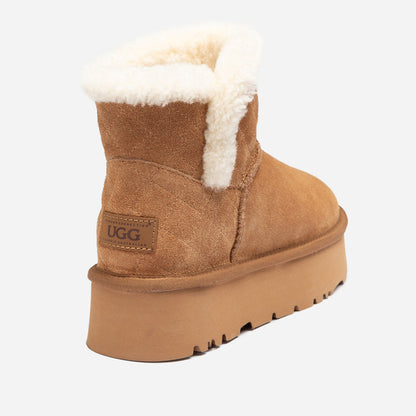 Ugg Bondi Matelasse Platform Shearling Mini Boot