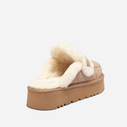 Ugg Violet Matelasse Shearling Platform Slipper