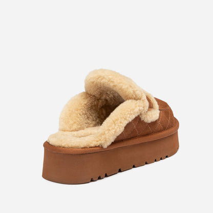 Ugg Violet Matelasse Shearling Platform Slipper