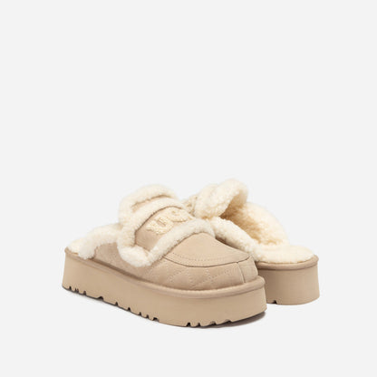Ugg Violet Matelasse Shearling Platform Slipper