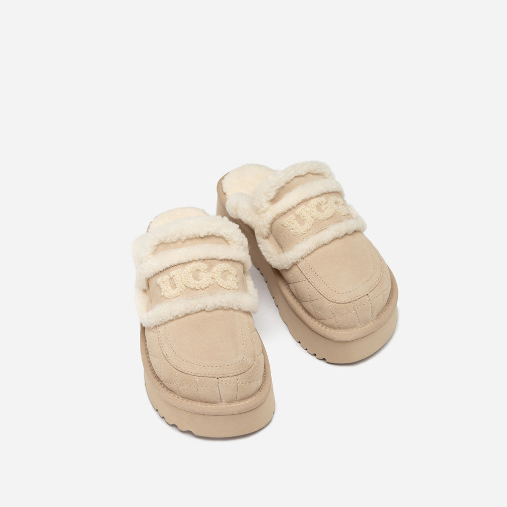Ugg Violet Matelasse Shearling Platform Slipper
