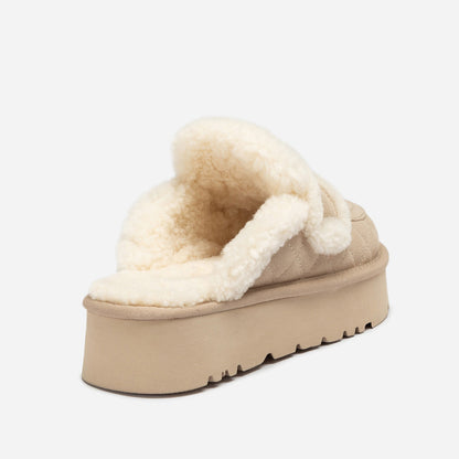 Ugg Violet Matelasse Shearling Platform Slipper
