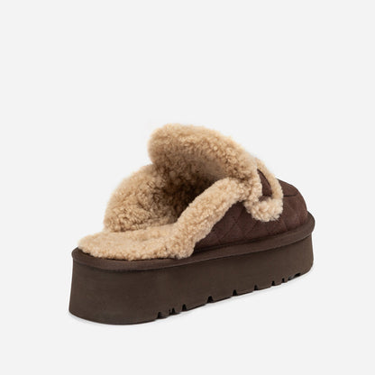 Ugg Violet Matelasse Shearling Platform Slipper