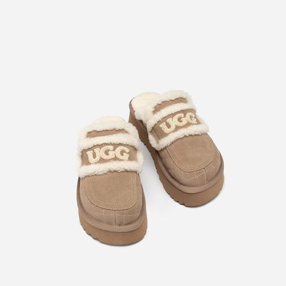 Ugg Violet Matelasse Shearling Platform Slipper