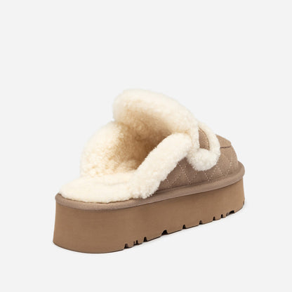 Ugg Violet Matelasse Shearling Platform Slipper