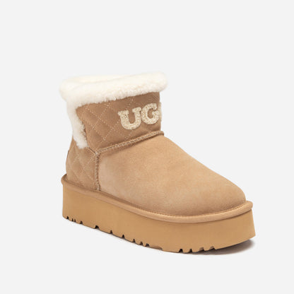 Ugg Bondi Matelasse Platform Shearling Mini Boot