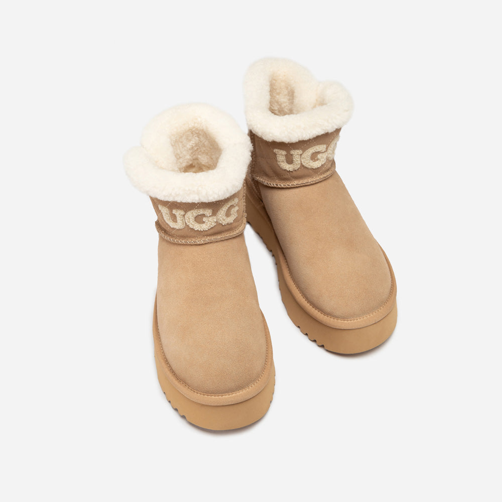 Ugg Bondi Matelasse Platform Shearling Mini Boot