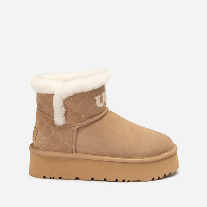 Ugg Bondi Matelasse Platform Shearling Mini Boot