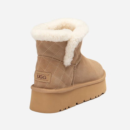 Ugg Bondi Matelasse Platform Shearling Mini Boot
