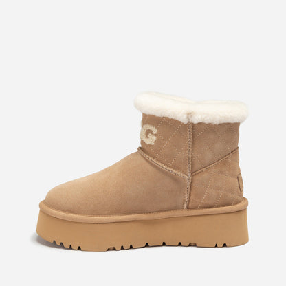 Ugg Bondi Matelasse Platform Shearling Mini Boot